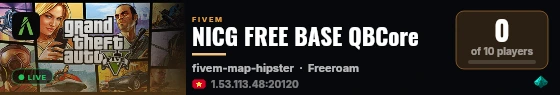 NICG FREE BASE QBCore live status badge