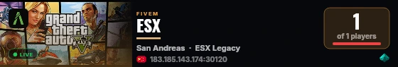 ESX live status badge