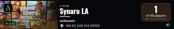 Synaro LA live status badge