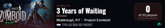 3 Years of Waiting live status badge