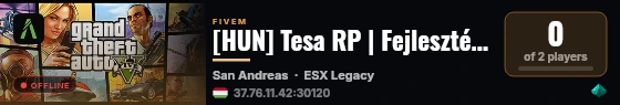 [HUN] Tesa RP | Fejlesztés alatt... live status badge