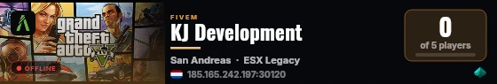 KJ Development  live status badge