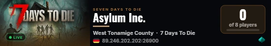 Asylum Inc. live status badge