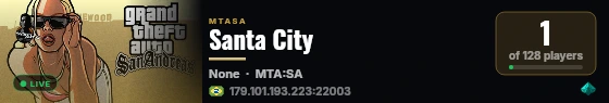 Santa City live status badge
