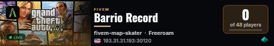 Barrio Record live status badge