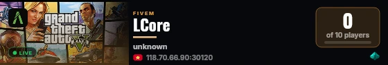 LCore live status badge