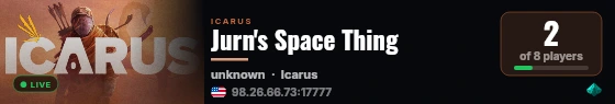 Jurn's Space Thing live status badge