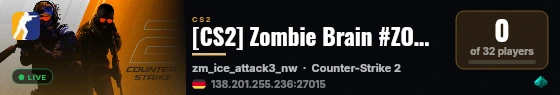 [CS2] Zombie Brain #ZOMBIE live status badge