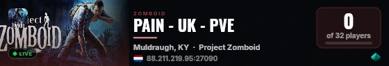 PAIN - UK - PVE live status badge