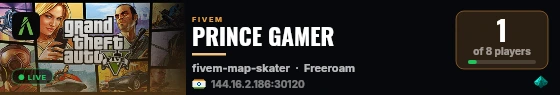 PRINCE GAMER live status badge