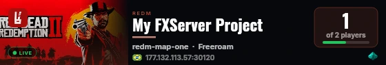 My FXServer Project live status badge
