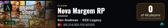 Nova Margem RP live status badge
