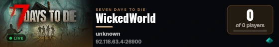 WickedWorld live status badge
