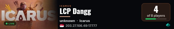 LCP Dangg live status badge