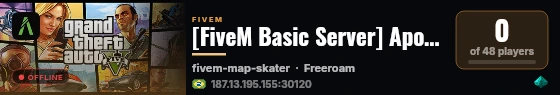 [FiveM Basic Server] Apolinario Server live status badge