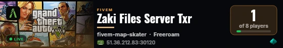 Zaki Files Server Txr live status badge
