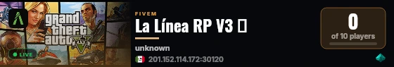 La Línea RP V3 🤠 live status badge