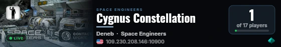 Cygnus Constellation live status badge