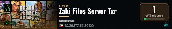 Zaki Files Server Txr live status badge