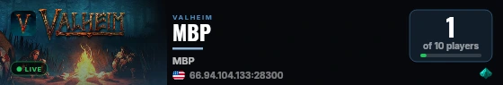 MBP live status badge