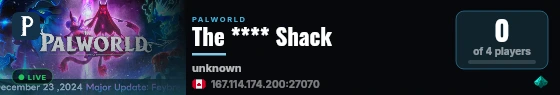 The **** Shack live status badge