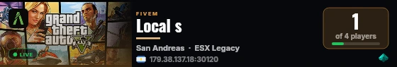 Local s  live status badge