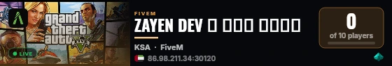 ZAYEN DEV │ زاين ديف live status badge