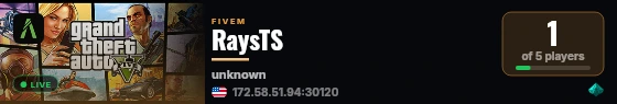 RaysTS live status badge