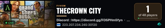 THECROWN CITY live status badge