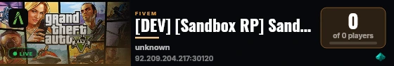 [DEV] [Sandbox RP] Sandbox RP live status badge