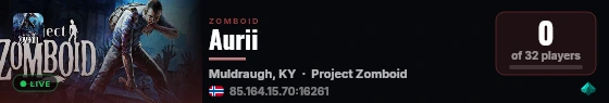Aurii live status badge