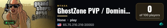 GhostZone PVP / Dominicano/ 200MB / PVP live status badge