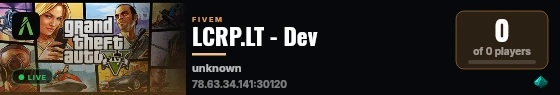 LCRP.LT - Dev live status badge