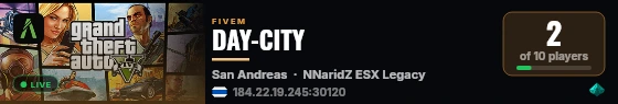 DAY-CITY live status badge