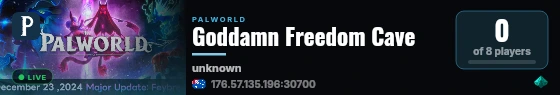 Goddamn Freedom Cave live status badge