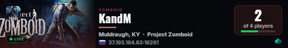 KandM live status badge