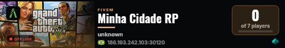 Minha Cidade RP live status badge