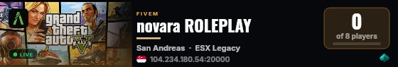 novara ROLEPLAY live status badge