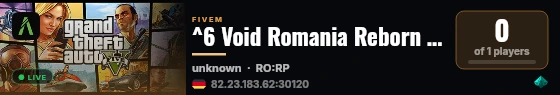 ^6 Void Romania Reborn ➜ ^6STAFF FREE live status badge