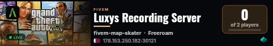 Luxys Recording Server live status badge