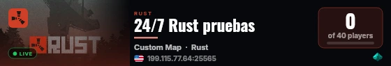 24/7 Rust pruebas live status badge