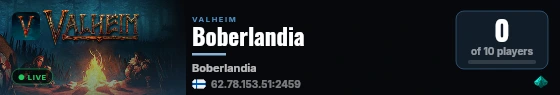 Boberlandia live status badge
