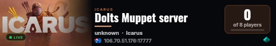 Dolts Muppet server live status badge
