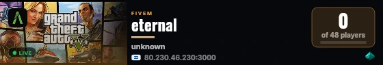 eternal live status badge
