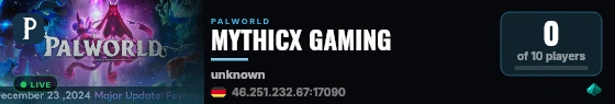 MYTHICX GAMING live status badge