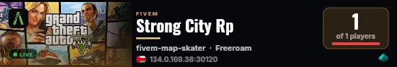 Strong City Rp live status badge