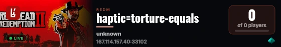 haptic=torture-equals live status badge