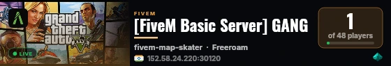 [FiveM Basic Server] GANG live status badge