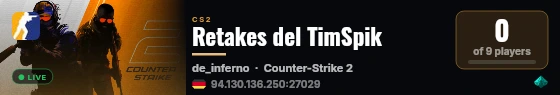 Retakes del TimSpik live status badge