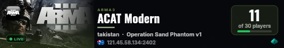 ACAT Modern live status badge